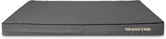 The Dog’s Bed Replacement Outer Cover, Oxford Fabric, Grey with Black Trim, XXXL, 4-Inch