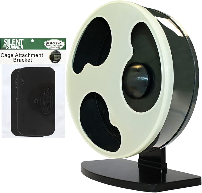Silent Runner Glow Wheel - 12" Regular - Exercise Wheel + Cage Attachment - Silent, Fast, Durable Exercise Wheel - Sugar Gliders, Hamsters, Female Rats, Mice & Small Pets