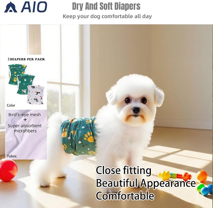 Washable Reusable Dog Diapers Male,3packs Breathable Belly Bands Happy Crayon Dogfor Male Dogs for Summer,Doggie Diapers for Male Dogs Small