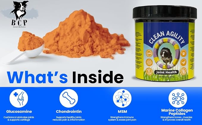 Joint Health for Dogs - Most Effective Natural Hip & Joint Supplement Available - Formulated with Veterinarians, Glucosamine, Chondrointin, MSM, Turmeric (Powder)