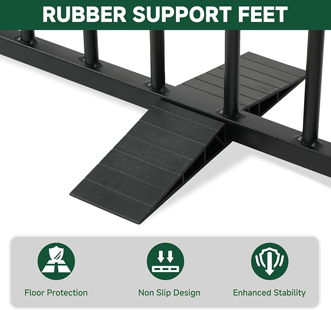 Snagle Paw Metal Freestanding Dog Gate,40” W x 36” H Dog Fence with Support Feet for Doorways, Stairs and Hallways, Portable Pet Gate for Indoor Use (2 Panel, Black)