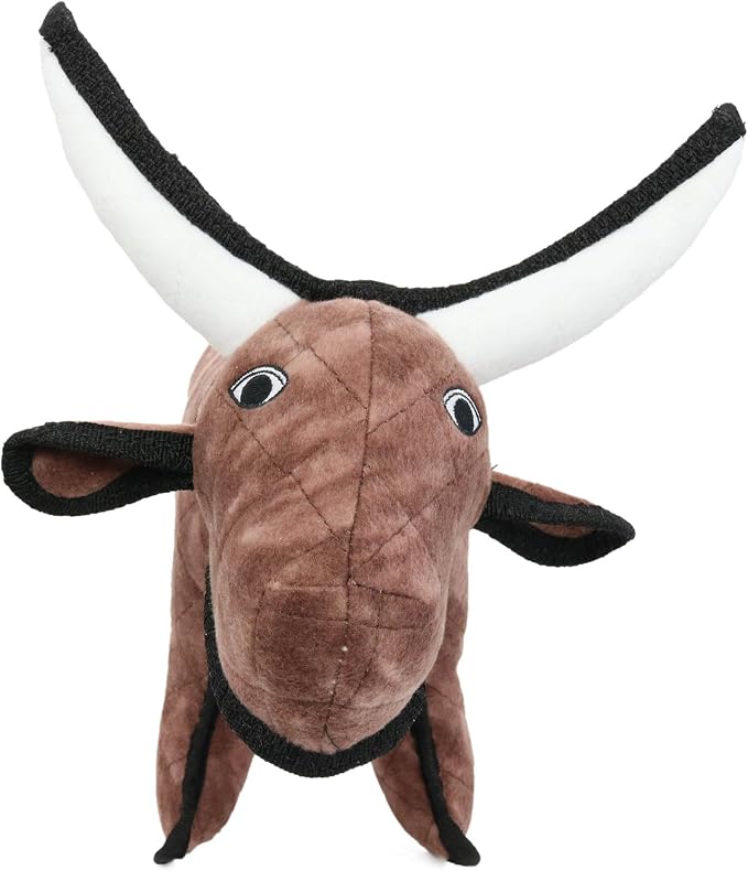 TUFFY® : 2 Pack Medium Bull Dog Toy: Ultra Durable Plush Toy with Multiple Layers & Reinforced Seams, Washable and Floats, Original Construction