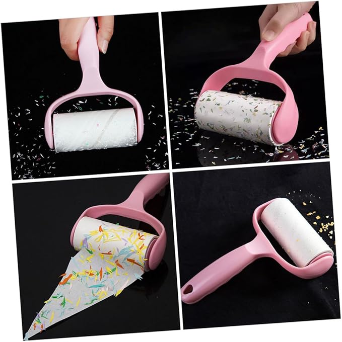 Beaupretty 2sets Handheld Pet Hair Lint Roller Compact Cleaning Tool for Clothes Furniture and Carpets Includes Dust Cover and Refill