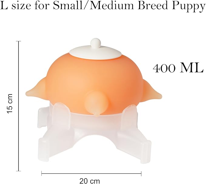Doggiema Puppy Milk Feeder Nipple Puppy Bottle Puppy's Feeder, Bubble Milk Bowl