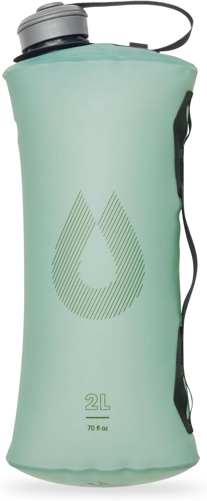 HydraPak Seeker - Collapsible Camping Water Storage (2L) - BPA & PVC Free, Hydration Reservoir Bag, Leak Proof - Sutro Green