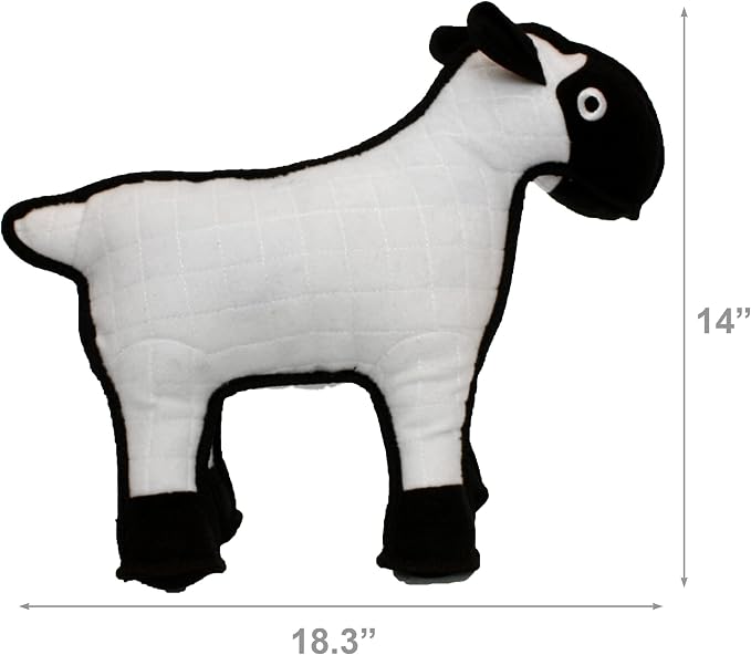 TUFFY® : 2 Pack Sheep Dog Toy: Ultra Durable Plush Toy with Multiple Layers & Reinforced Seams, Washable and Floats, Original Construction