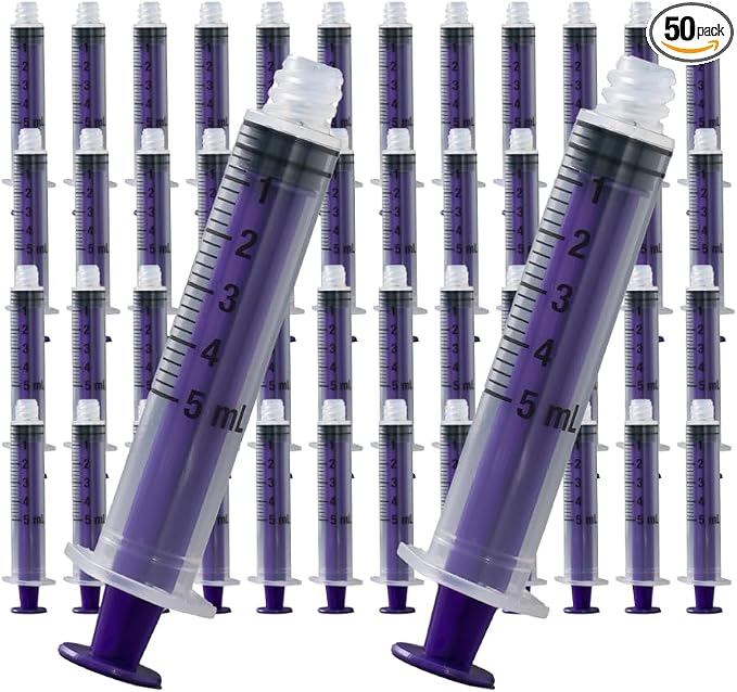 Vesco Medical ENFit Standard Tip Syringes, 5ml (Pack of 50)