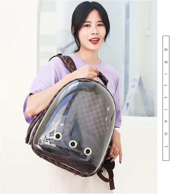Foldable Quality Pet Carrier Backpack — Portable Nylon Cat & Small Dog Travel Bag with Zipper, Sling Included(Beige)