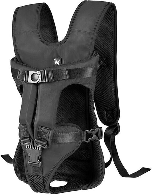 Pet Backpack for Cat Thickened Sponge Front Dog Backpacks Portable Puppy Transportation Bags(Hotsale Black,XL)