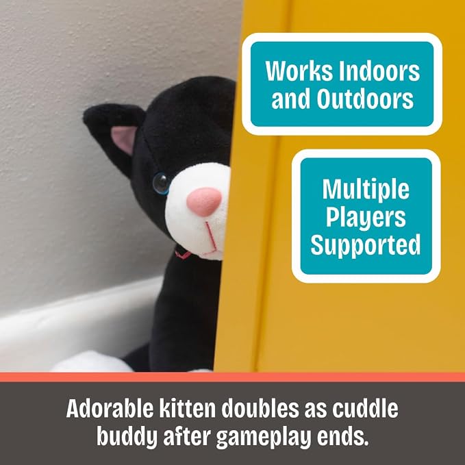 R&R Games Hide & Seek Pals Kupcake the Kitten Family Game - Hide and Seek with Animals, Seeker Wand Included, Ages 3+
