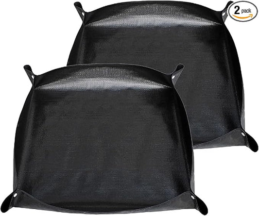 Oncpcare 2 Pack Waterproof Rabbit Playpen Mats 59×59 in (Black) – Washable Floor Protector and Cage Liner for Guinea Pig, Bunny, and Small Animal Habitat