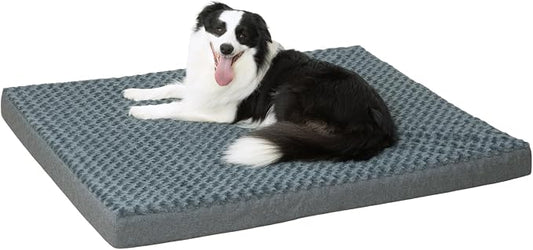 KHONSU PET Dog Bed Mat Plush 4in Orthopedic Pad for Large Dogs up to 110 lbs Waterproof Removable Cover Machine Washable for XXL Dogs
