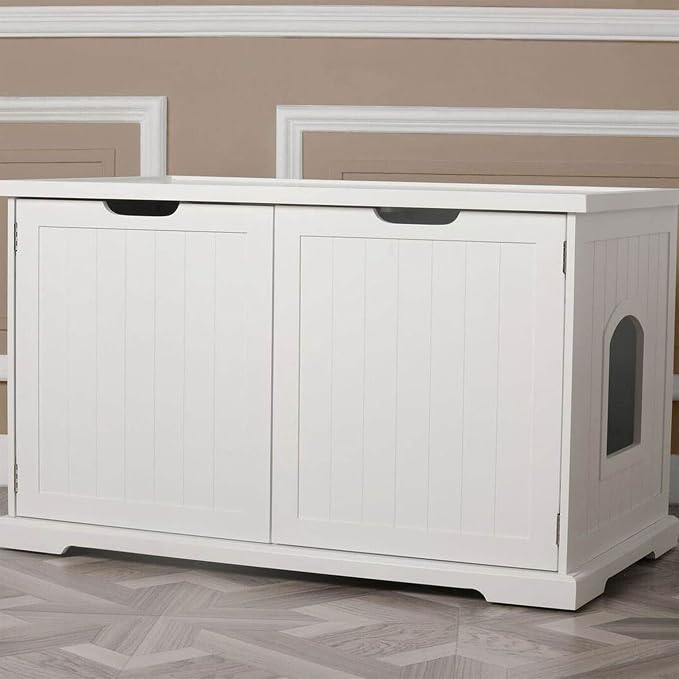 Merry Products Cat Washroom Bench, White