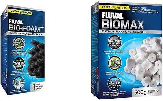 Fluval 106/206 Bio-Foam Biomax Bio Rings - 500 grams/17.63 Ounces