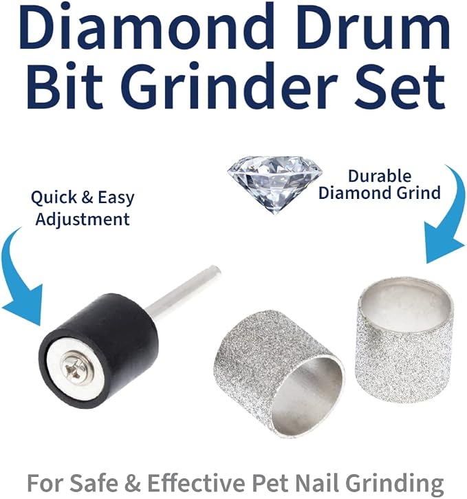 Pet Nail Grinder Diamond Wheel - 120 grit Rotary Tool Sanding Bands for Pet Nail Dremel Tool - Compatible with Any 1/2 inch Mandrel Grinding Tool, (80 grit)