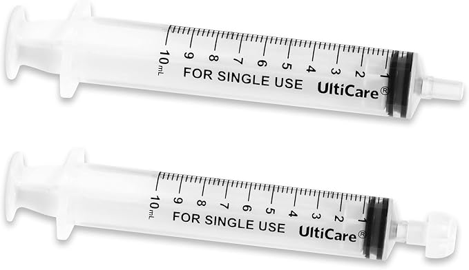 UltiCare 10mL (2 TSP) Oral Tip Syringe – Uses Include Oral Administration of Medicine for Infants. with Cap, Sterile Individually Wrapped, 60 Count