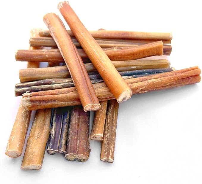 6 inch Standard Bully Sticks for Small to Medium Dogs (10 Pack) - All Natural Dog Bones & Dental Chews, Long Lasting Pizzle Sticks, Easily Digestible, Rawhide Free Beef Dog Treats
