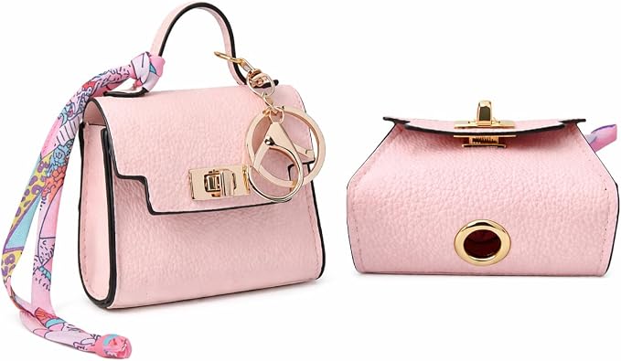 Everything Chic Barkin Luxury Designer Dog Poop Bag Holder Case, Pink