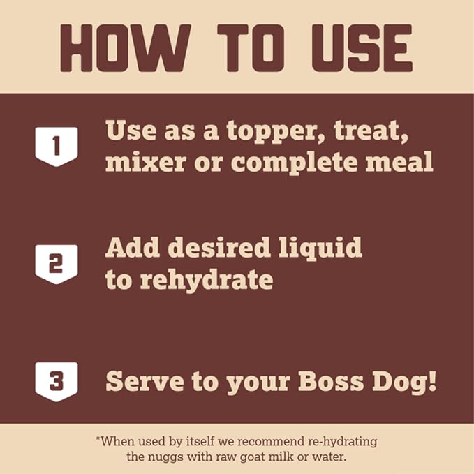 Boss Dog Complete & Balanced Freeze Dried Raw Diet for Dogs,Chicken Recipe, 12 oz Bag