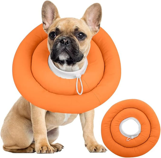 IDOMIK Dog Recovery Collar, Waterproof Soft Dog Cone After Surgery, Comfy Protective Elizabethan Collar Alternative for Dogs Cats, Adjustable Pet Neck Donut Cone Anti-Licking Biting Wounds