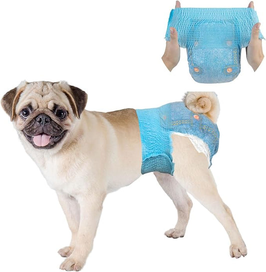 Dono Disposable Pull Up Dog Diapers Female for Small Dogs-10Count, Size S | 360° Elastic Waistband, For Female in Heat, Super Absorbent SAP Core, Wider, Leak-Proof Edges, Tail Hole, Breathable Fabric
