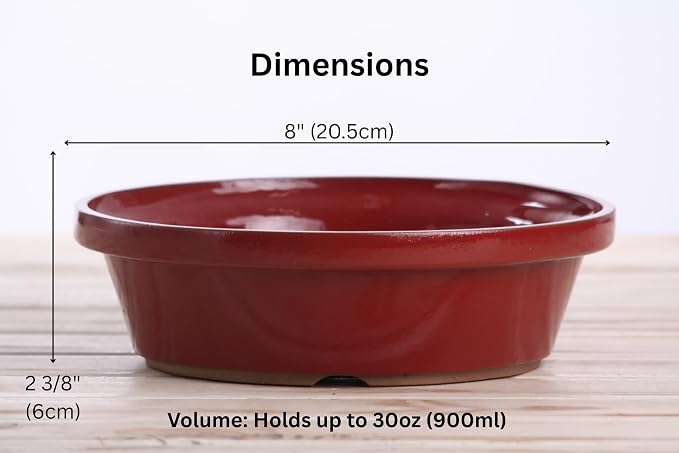 Willow Ceramics Dog Bowl – Handmade Ceramic Slow Feeder, 30.4oz Anti‑Gulp Bowl for Medium to Large Dogs, Dishwasher Safe, Made in USA (Red, 8inch)