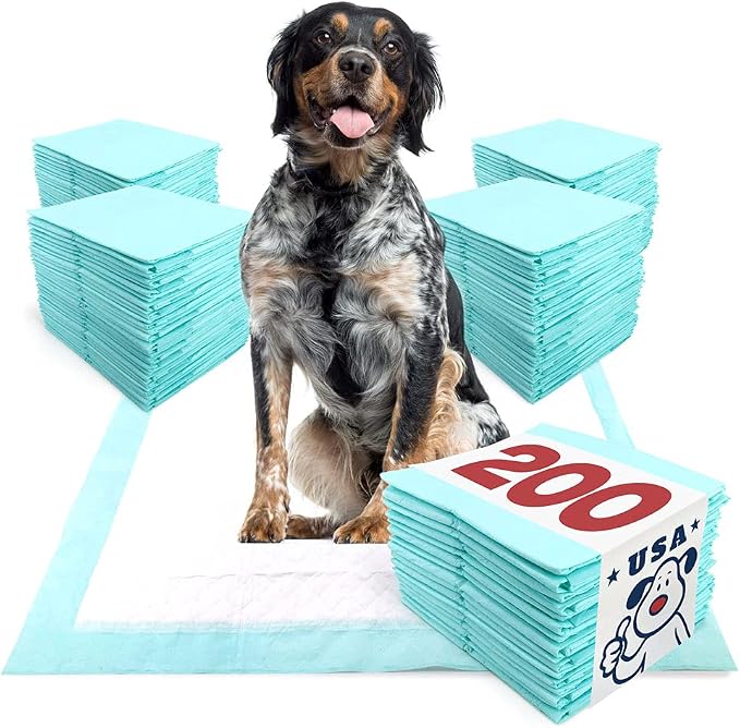 ValuePad USA Plus Puppy Pads, Large 28x30 Inch, 200 Count Bulk Pack - Premium Puppy Pee Pads for Dogs, Tear Resistant, Super Absorbent Polymer Gel Core, 5-Layer Design