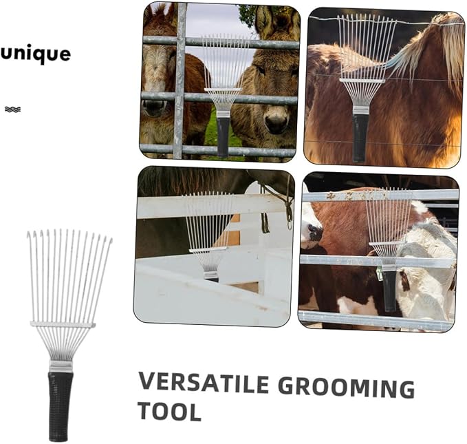 2pcs Rake and Grooming Brush for Dogs and Cats Dematting Comb for Shedding Ergonomic Handle for Comfortable Use for -haired Pets