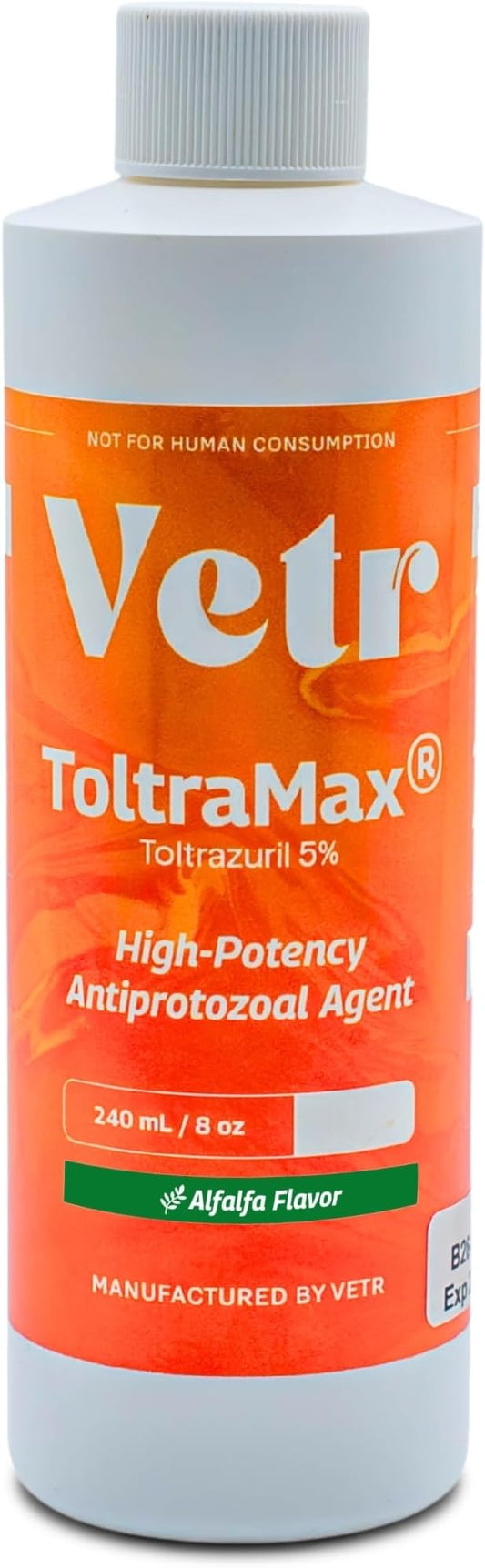 Toltrazuril 5.0% for Horses, Dogs, Cats, 240mL/8 Ounce, for Non-Food Chain Animals, Alfalfa