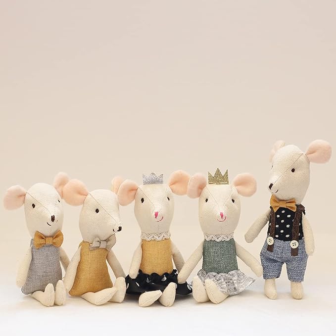 Mouse Dolls Stuffed Animal Plush Toy | handmade Role Swap Game