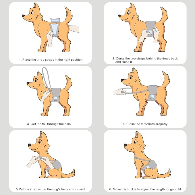 Idepet Belly Bands for Male Dogs with Suspender Detachable, 3 Pack Male Dog Belly Bands Washable Doggie Boy Diapers Reusable Male Pee Wraps for Small Medium Dog (XX-Large)