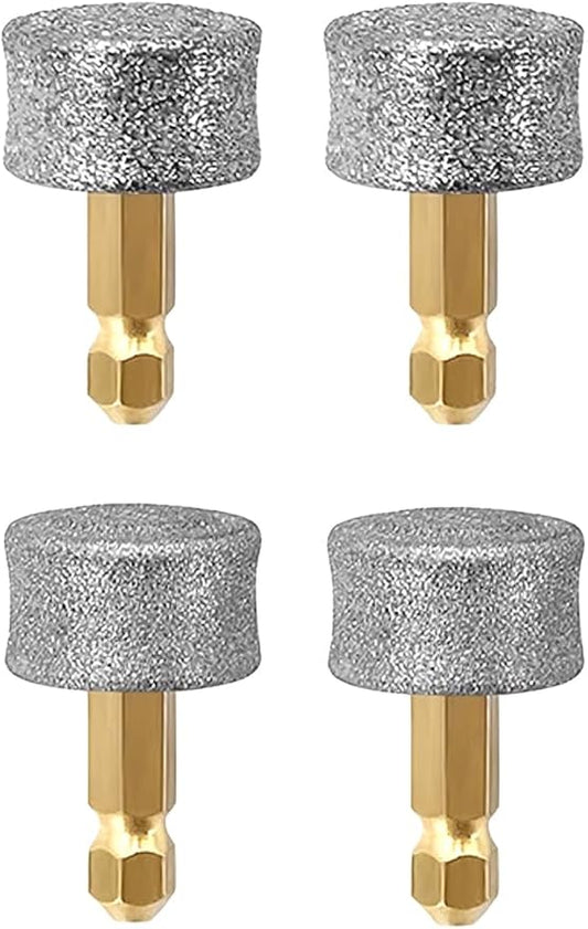 Dog Nail Grinder Replacement Heads 4Pcs- 2*Hard 40# & 2*Regular 80# for Small Medium & Large Dogs Safe Painless and Professional Pet Nail Grinder Tip Drill Bits