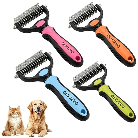 Pet Grooming Tool for Dogs and Cats, Dual-Sided Pet Comb, Professional Deshedding Tool, Pets Hair Remover Shedding, Long Haired Dog Brushes, Undercoat Combs Supplies, Cat Brush Rake