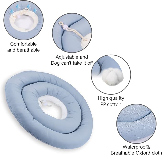 Gagabody Soft Dog Cone Alternative for Small Dogs, Cats & Medium Dogs - Comfortable, Adjustable Elizabethan Collar for Recovery