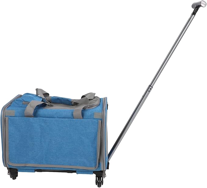 Airline Approved Dog Carrier, Foldable Rolling Pet Carrier for Dogs Cats Animal Travel Bag TSA Approved Pet Carrier in Cabin Pet Carrier with Wheels for Flight Camping Outdoor