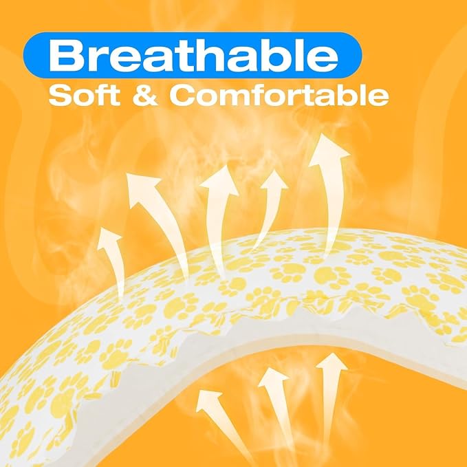 Pet Soft Disposable Dog Diapers Female, Pull Up Doggie Diapers for Female Dogs, 360°Stretchy Waist Puppy Diapers, Super Absorbent Doggy Diaper Leak Proof Design for Dogs in Heat (Small, Count, 20.0)