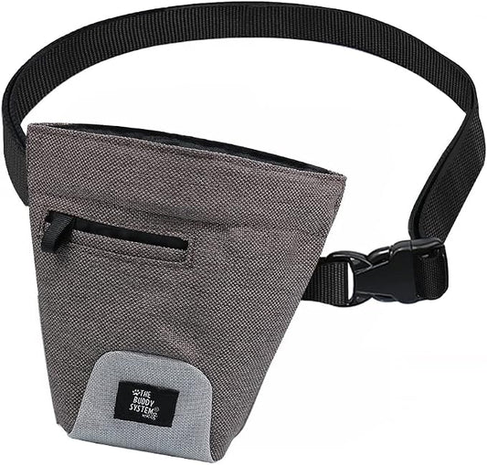 The Buddy System Buddy Bag - Waist Belt Bag with Magnetic Closure for Pet Training, Running and Walking - Container Pouch for Dog Walking