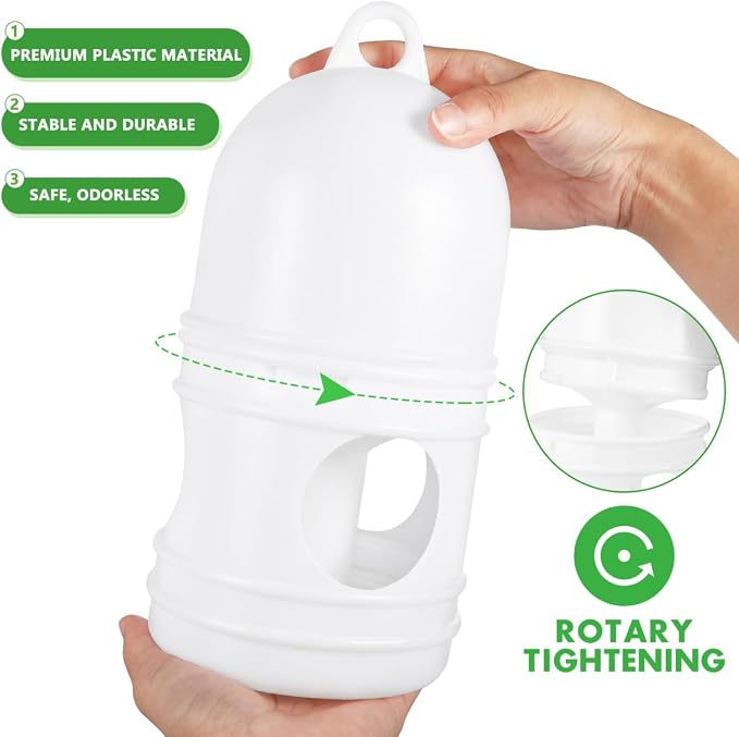 Pigeon Water Dispenser 2-Pack 9.44X4.72X4.72 Inch Birds Water Feeder Cup Clean Safe Pet Bird Waterer for Cage Feeding