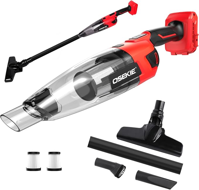 Cordless Handheld Vacuum Compatible with Mliwaukee M18 Battery (Battery NOT Included) 120W Brushless Portable Car Vacuum Cleaner with Washable HEPA Filter for Auto & Pet Hair
