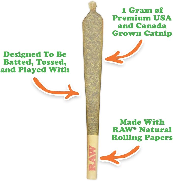 Meowijuana Sampler Stash #1 Bundle | Crunchie Munchie Chicken Treats, Kalico Kush Stick 'n' Lick, 1 oz Premium Catnip Spray and 3 ct Rollies | Promotes Play and Cat Health