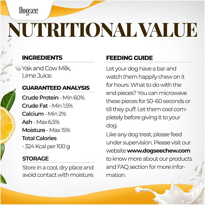 Dogsee Himalayan Yak Chews (XL - 6 Chews) | Yak Chews for Large Dogs | Dog Treats | Helps Joint Pain | Rawhide-Free