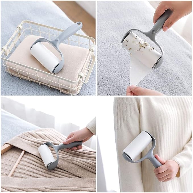 Washable Lint Roller Sticky Silicone Dust Wiper Pet Hair Remover Cleaning Brush Tools for Cloth Furniture