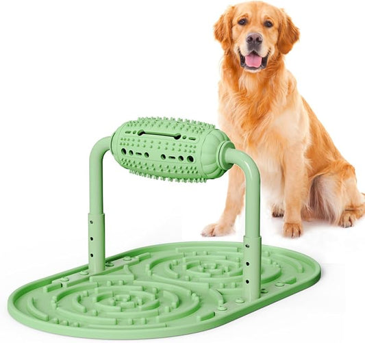 Dog Puzzle Feeder, Silicone Slow Food Mat, Interactive Dog & Cat Food Puzzle Toy, Adjustable Height, Large Capacity, Relieves Anxiety and Boredom, Enhances IQ Training for Large Dogs Pets