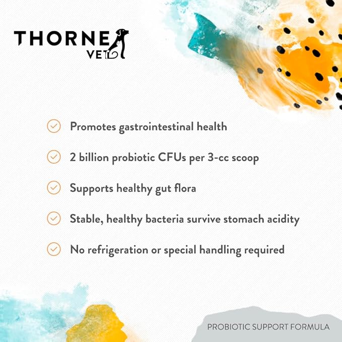 ThorneVET Probiotic Support Formula – Gastrointestinal Support for Dogs, Cats & Horses, Powder