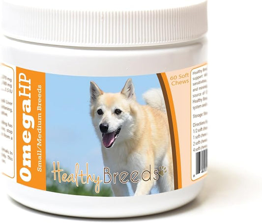 Healthy Breeds Norwegian Buhund Omega HP Fatty Acid Skin and Coat Support Soft Chews 60 Count