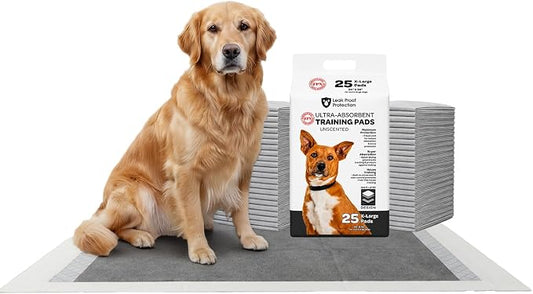 FPN Puppy Pads for Dogs Charcoal | Disposable Pee Pads for Puppies & Small Dogs | Pet Training Pads for Potty Training, Small Dog Pee Pads, Puppy Pads Bulk (25, 24x36 Inch)