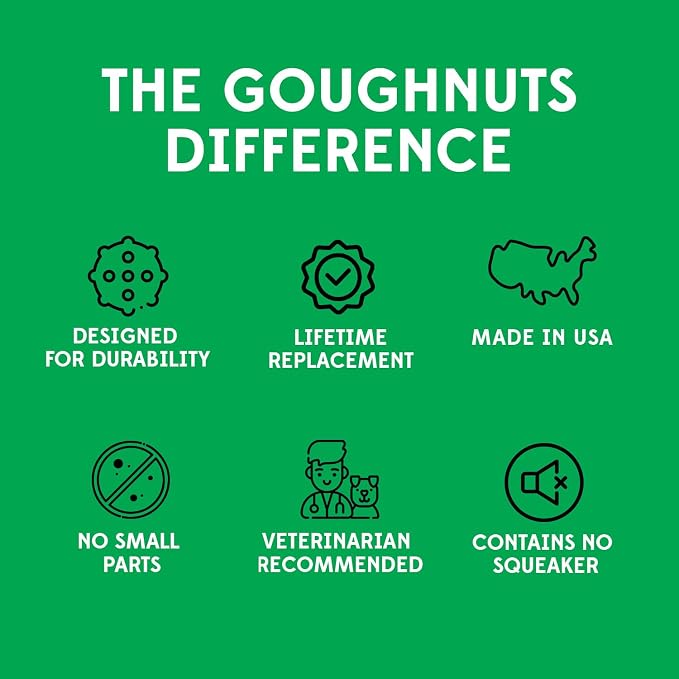 Goughnuts Medium Water Stick – Floating Dog Toys for Water Fetch, Interactive Heavy Duty Dog Pool Toy for Aggressive Chewers, Natural Reinforced Rubber Float, USA Made, 30-70 lbs Dogs