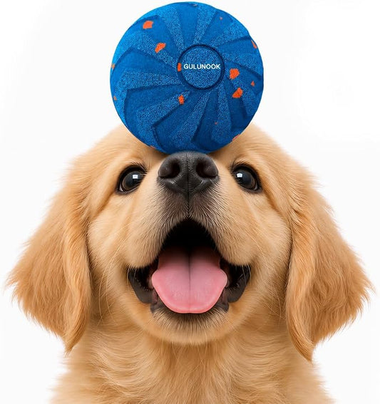 Interactive Dog Ball Toy for Medium Large Dogs – Smart Automatic Moving Rolling & Bouncing Ball, Durable Chew Resistant E-TPU, USB Type-C Rechargeable, Waterproof Active Dog Toy Keeps Dogs