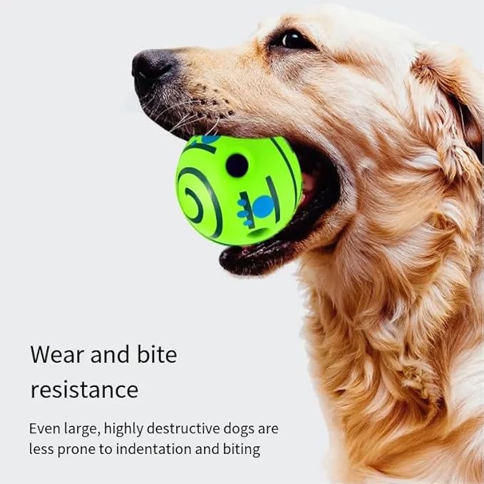 Wobble Giggle Ball for Dogs Durable Interactive Dog Toys for Small Medium Large Dogs (Yellow/Blue, XS/2.75 inch)