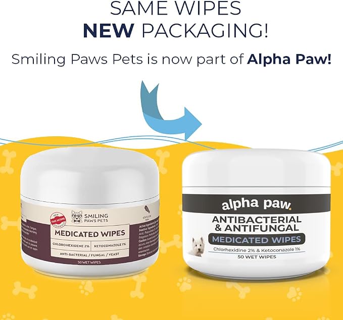 Smiling Paws Pets Comprehensive Pet Care Bundle: Tris Flush Dog & Cat Ear Cleaner Solution with Advanced Cat & Dog Skin Treatment Wipes